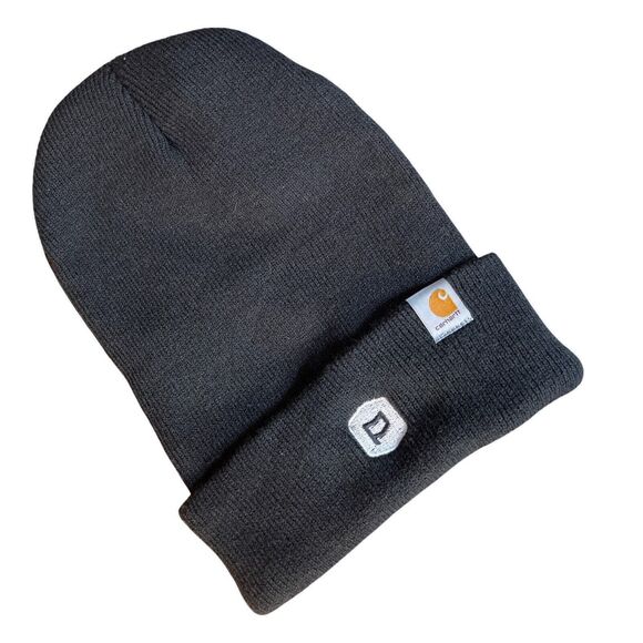 Carhartt Black Acrylic Hat Beanie Winterwear Made in Canada One Size - Picture 1 of 3